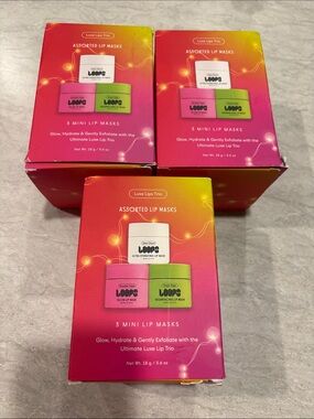 LOOPS Assorted Lip Masks Trio - Pink & Green